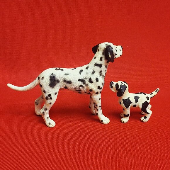 Two Schleich Dalmatian Dog Figurines Adult Male & Puppy 2006 - Picture 2 of 9